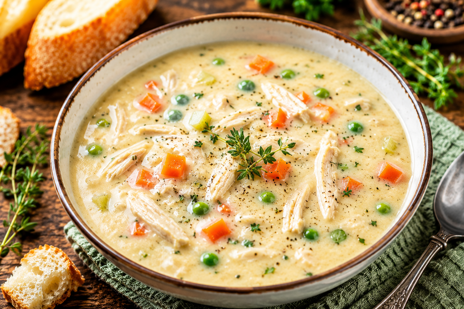 Homemade cream chicken soup
