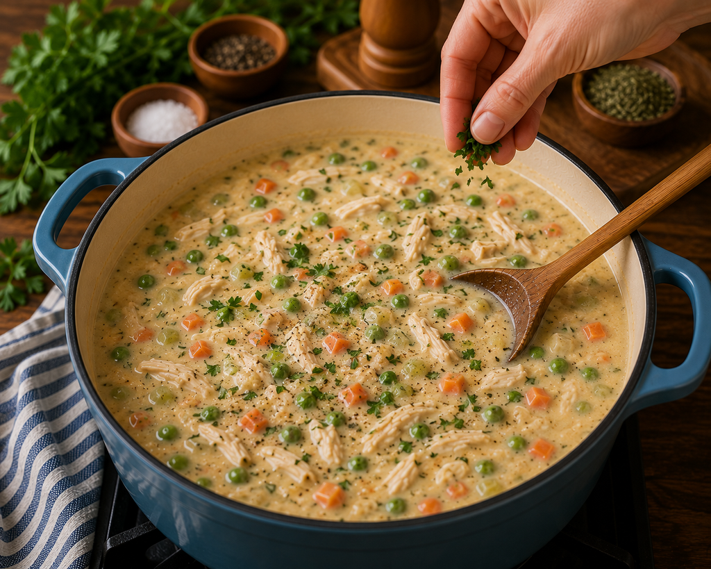 Adjust the taste of homemade cream of chicken soup