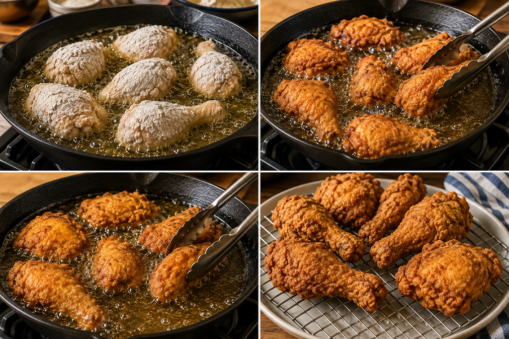 Frying simple chicken 