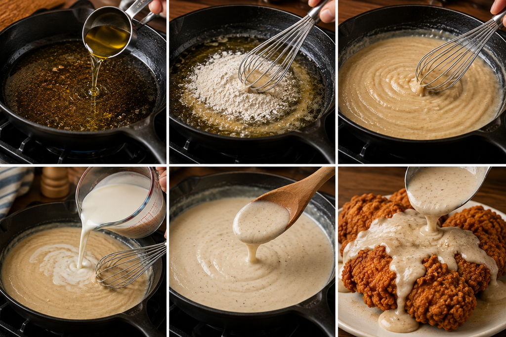 country gravy for simple fried chicken recipe