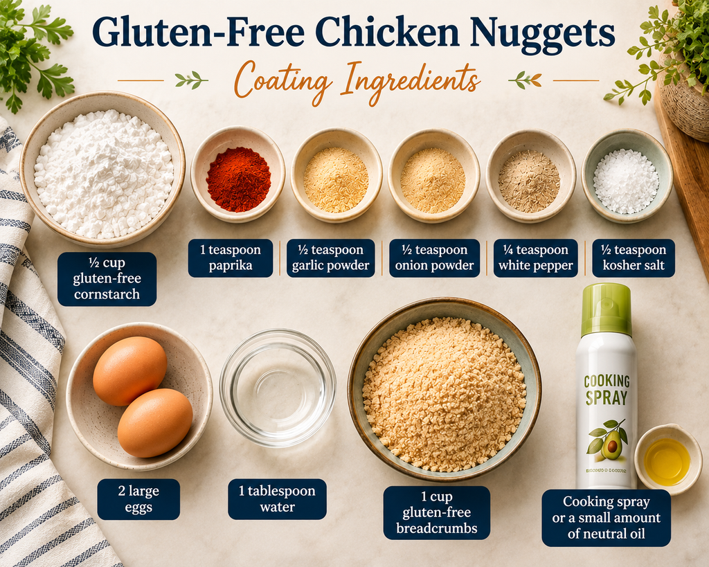 Ingredients For coating Gluten-Free Chicken Nuggets