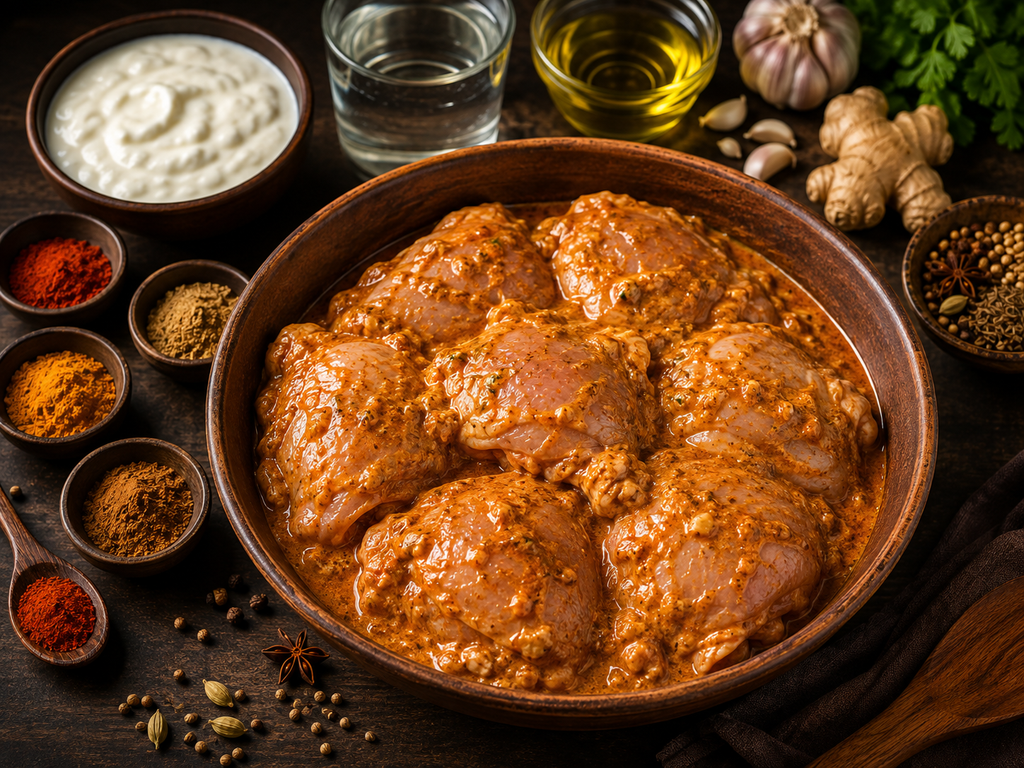 Marinate the Chicken for Chicken Biryani Recipe