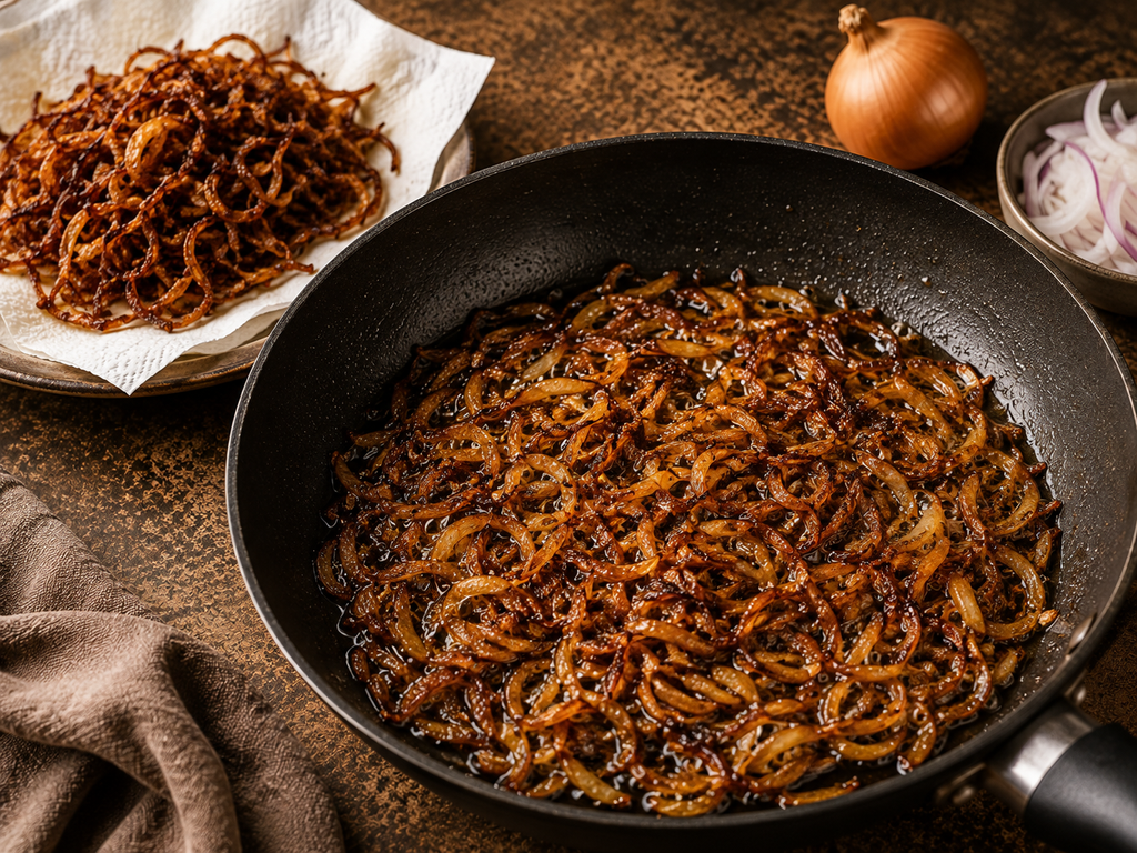 Onion fry for chicken biryani recipe