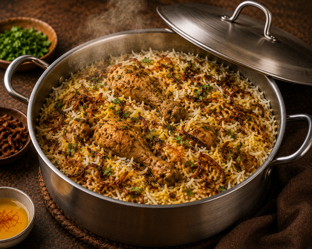 Chicken biryani is ready