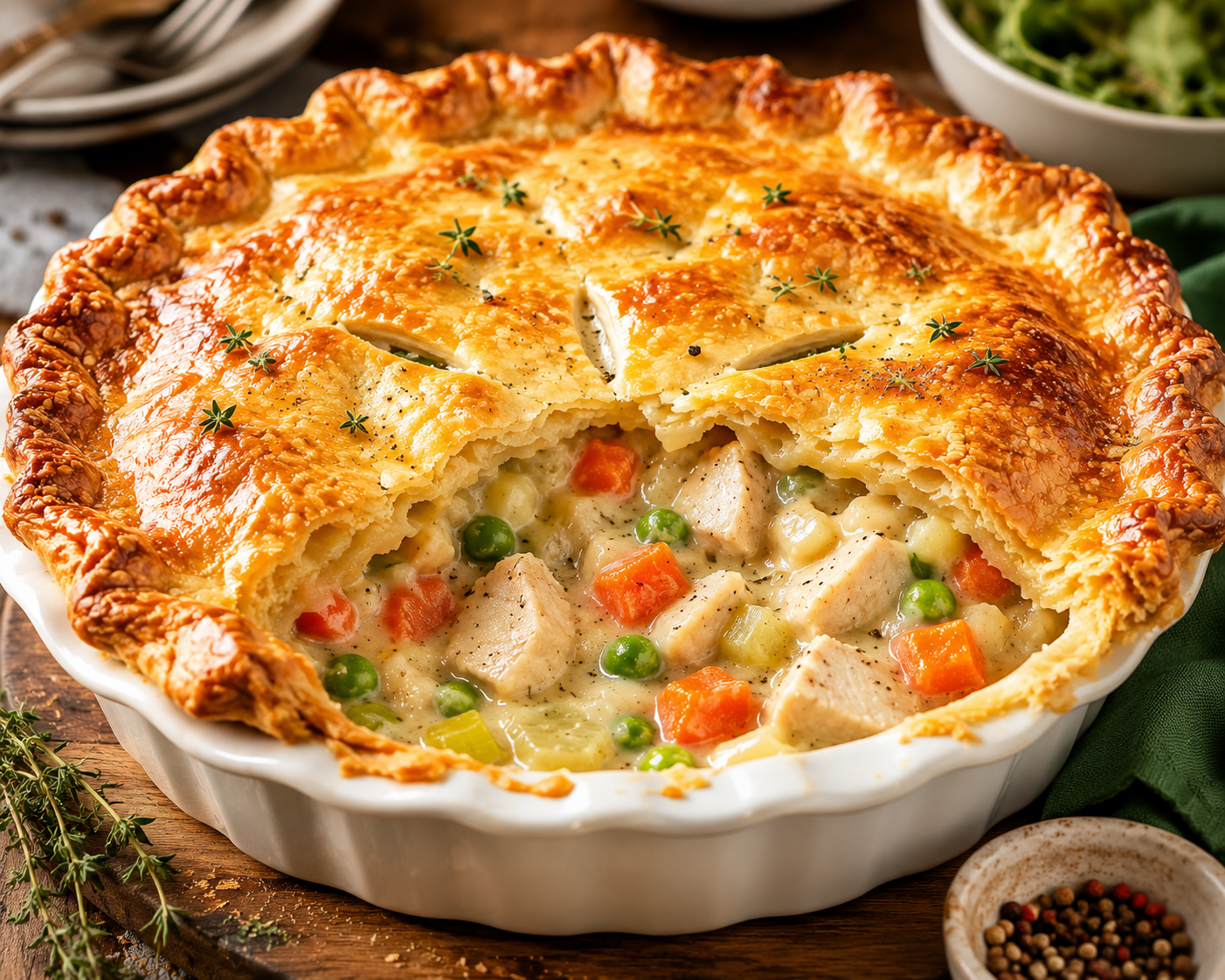 Chicken Pot Pie Recipe with Creamy, Filling and delicious
