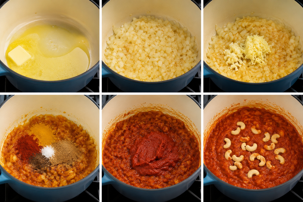 Prepare the Butter Chicken Sauce for Butter chicken Recipe