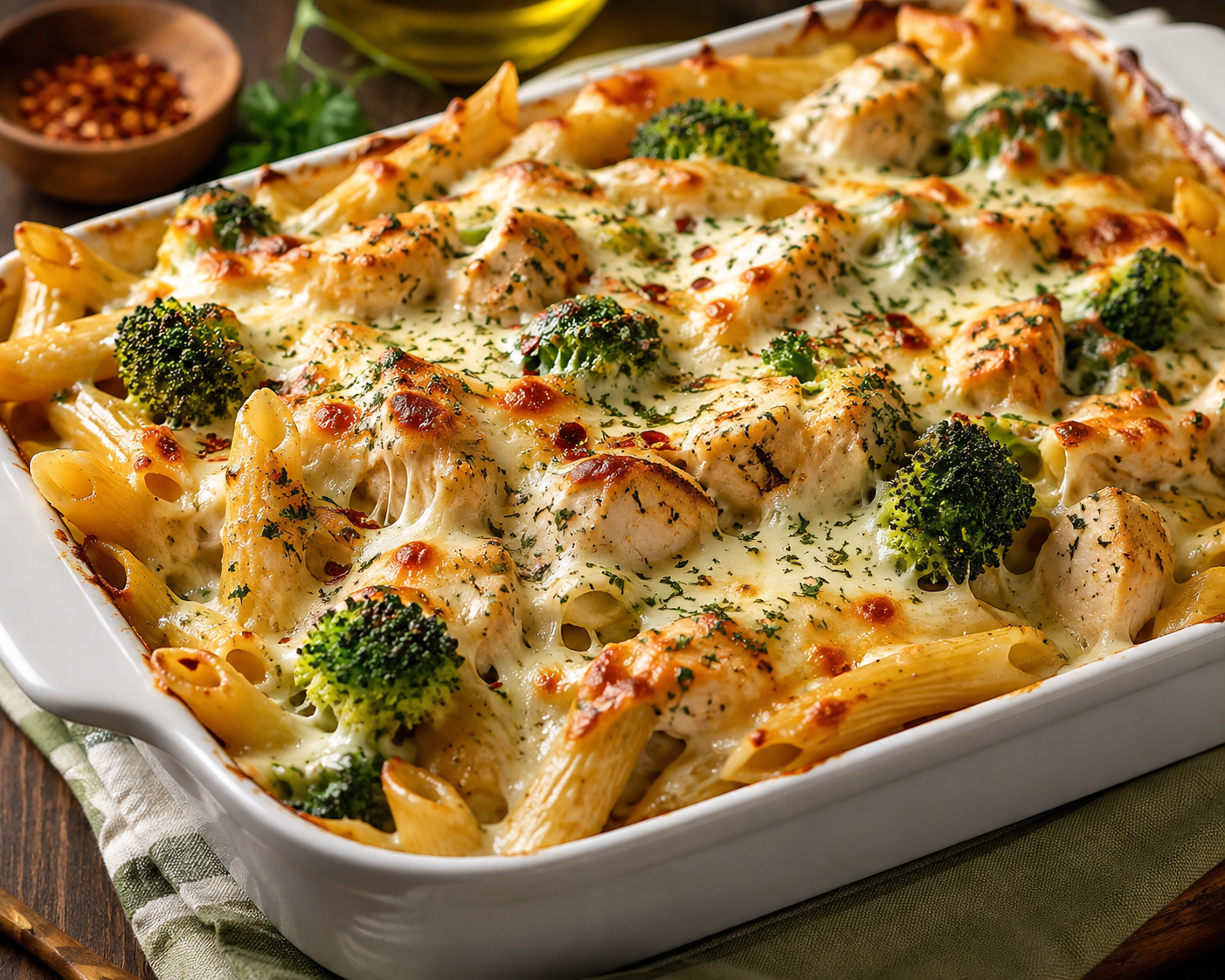 Chicken Broccoli Pasta Bake