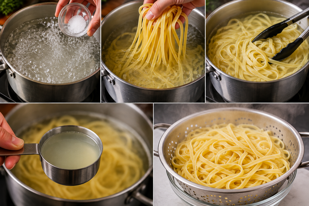 pasta cook for alfredo pasta