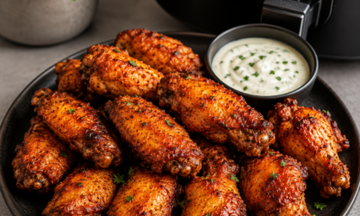 Air Fryer Chicken Wings with Crispy and Juicy Skin