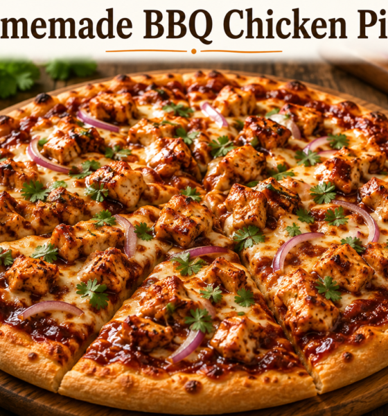 Homemade BBQ Chicken Pizza