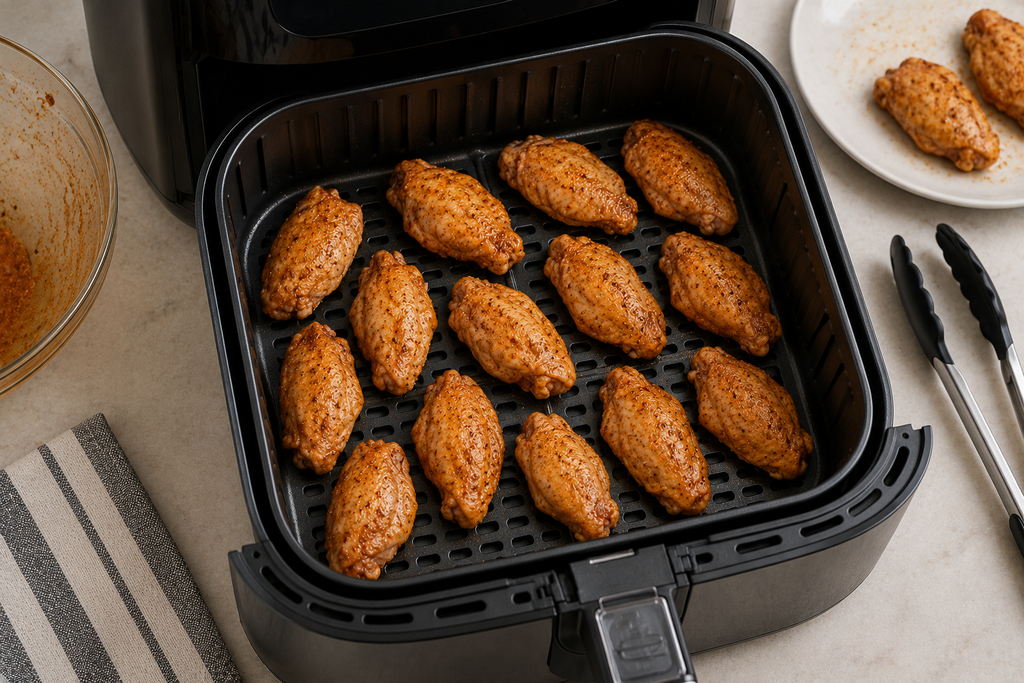 Arrange the chicken wings in air fryer
