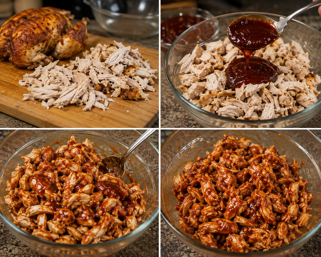 Prepare the Chicken for Homemade BBQ Chicken Pizza