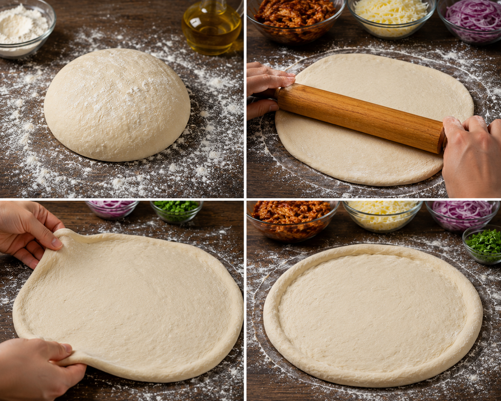 Prepare the Dough for Homemade BBQ Chicken Pizza