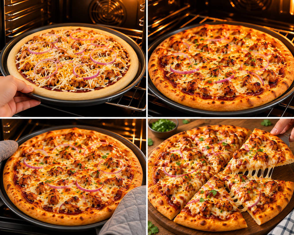 Bake the Homemade BBQ Chicken Pizza
