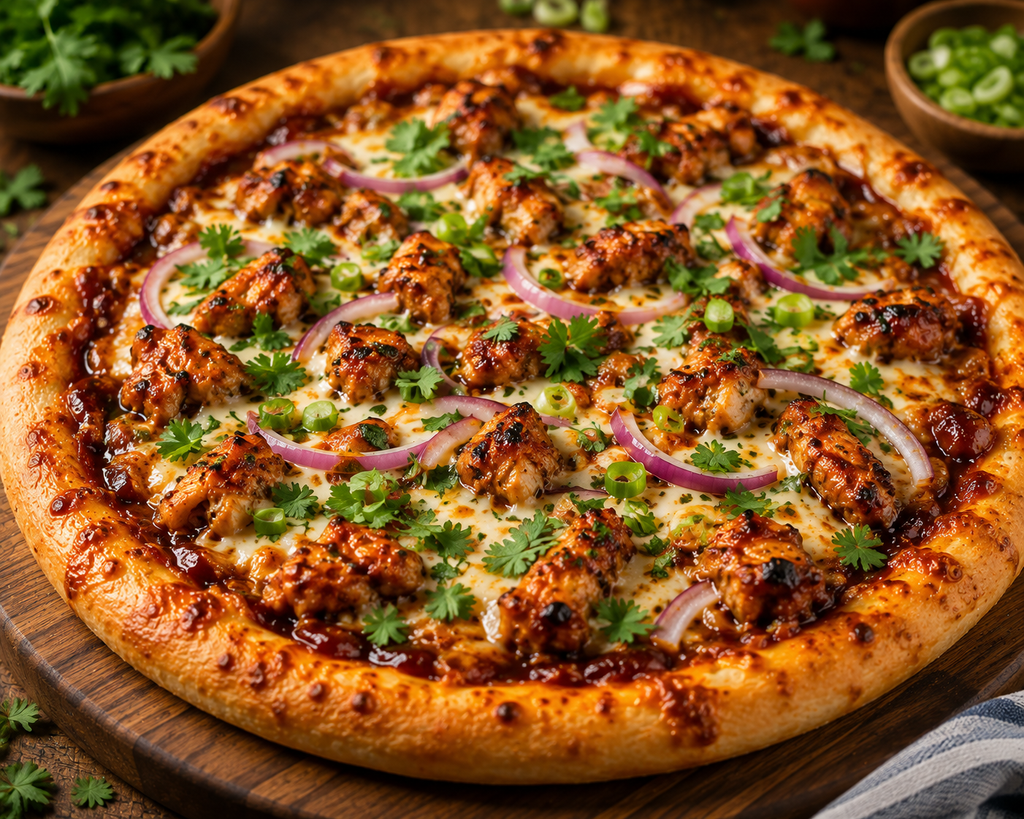 Finish with Fresh Herbs for BBQ Chicken Pizza