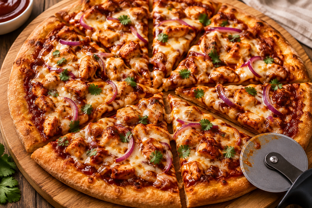 Slice and Serve BBQ Chicken Pizza