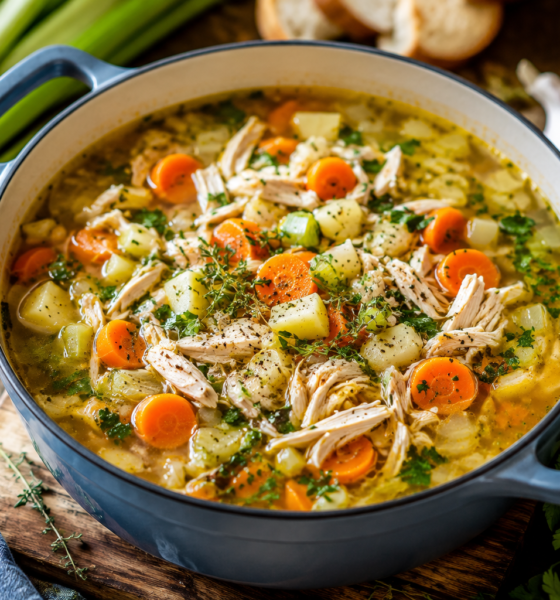 Healthy Chicken Soup Recipe With Vegetables and Tender Chicken