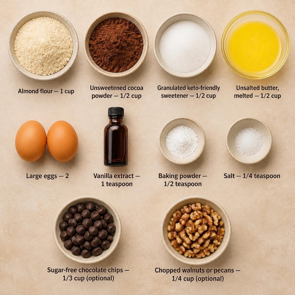 Ingredients For Keto Brownies recipe