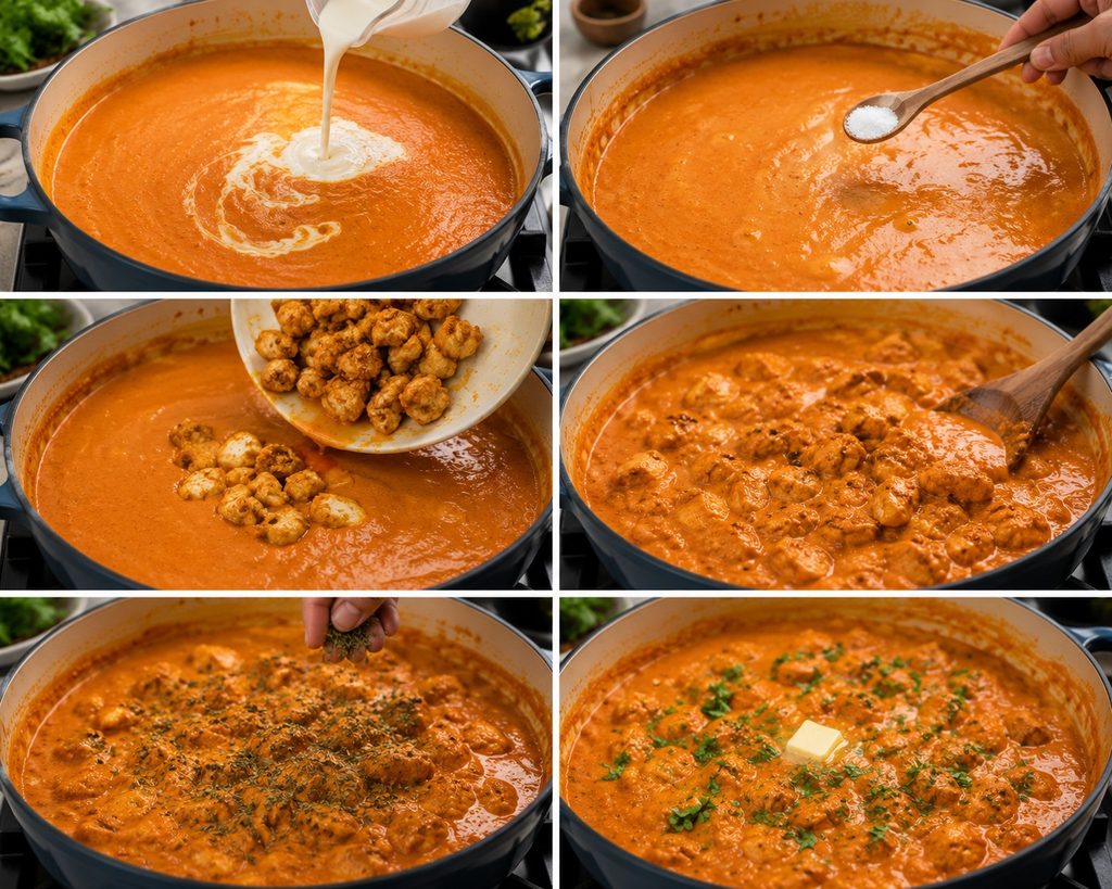 Curry is ready for butter chicken recipe