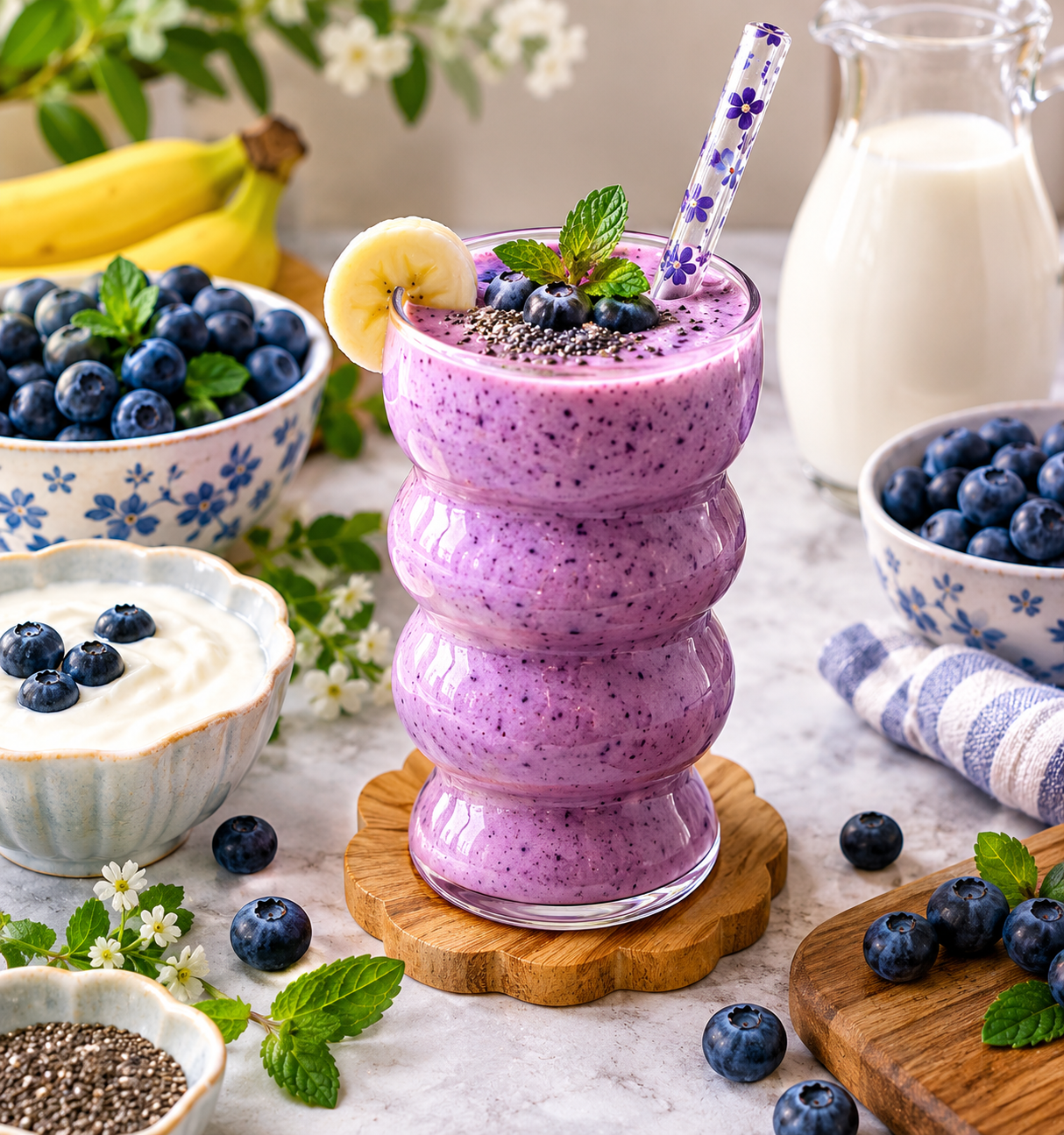 Blueberry Smoothie Recipe: Creamy, Fresh and Easy