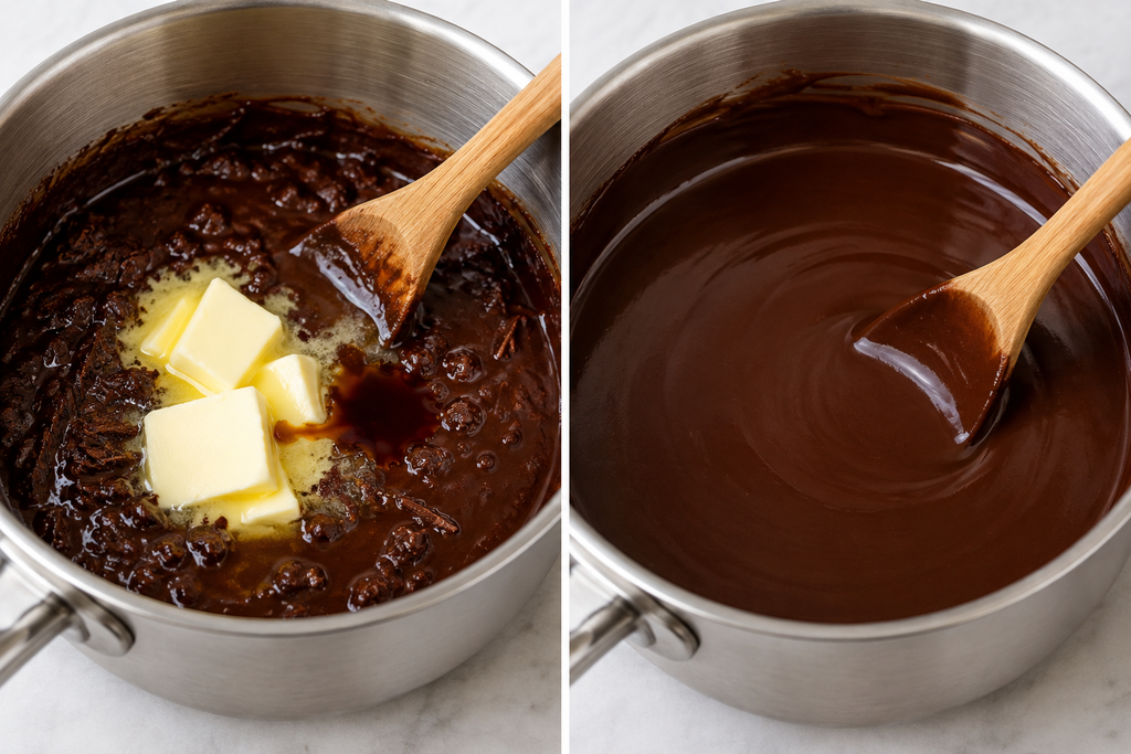 Butter and Vanilla in Chocolate dessert