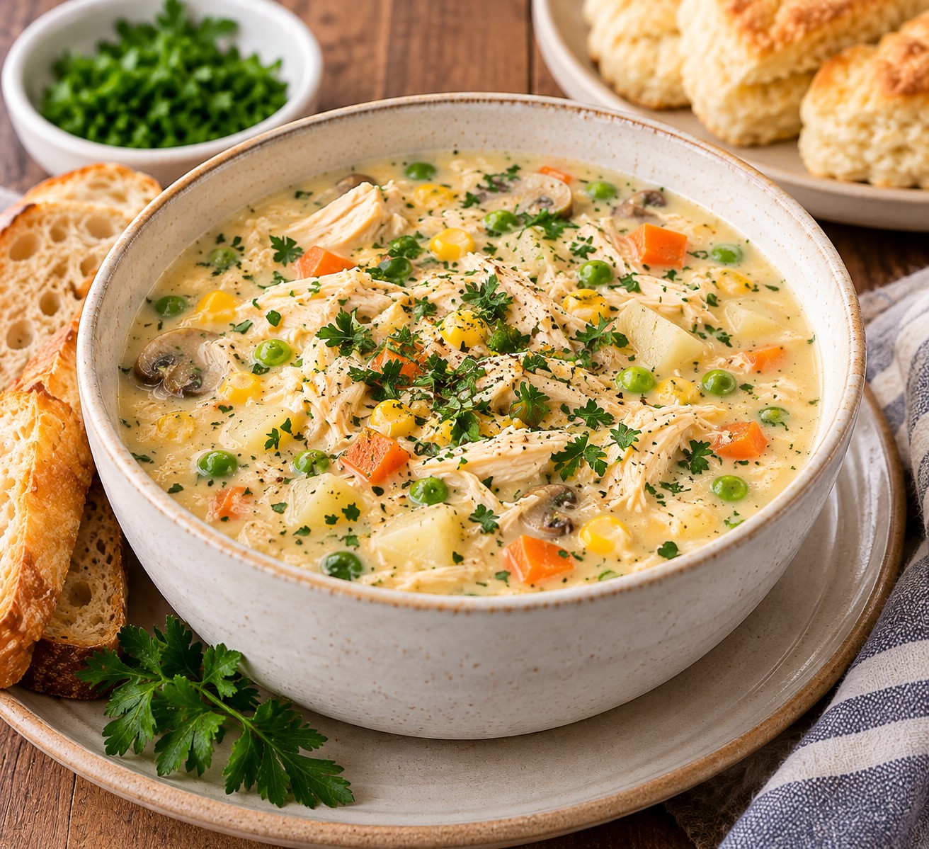 Easy Chicken Pot Pie Soup Recipe