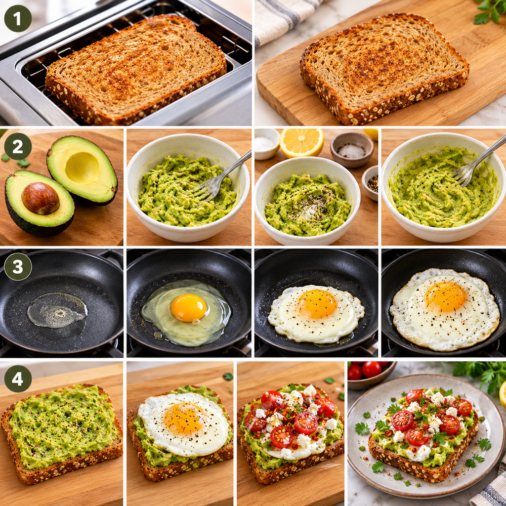 How to make quickly Avocado Egg Toast