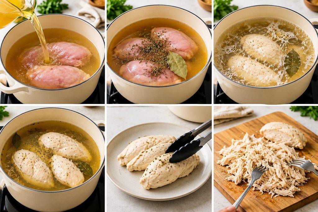 Cook the Chicken for making Chhicken Noodles Soup