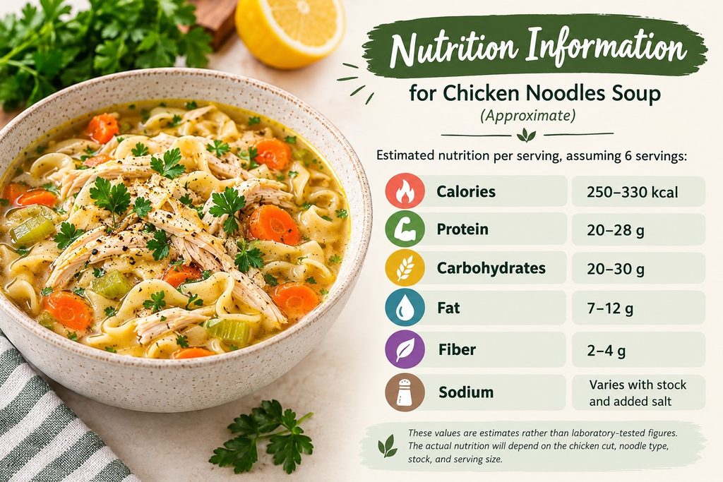 Nutrition Information for Chicken Noodles Soup