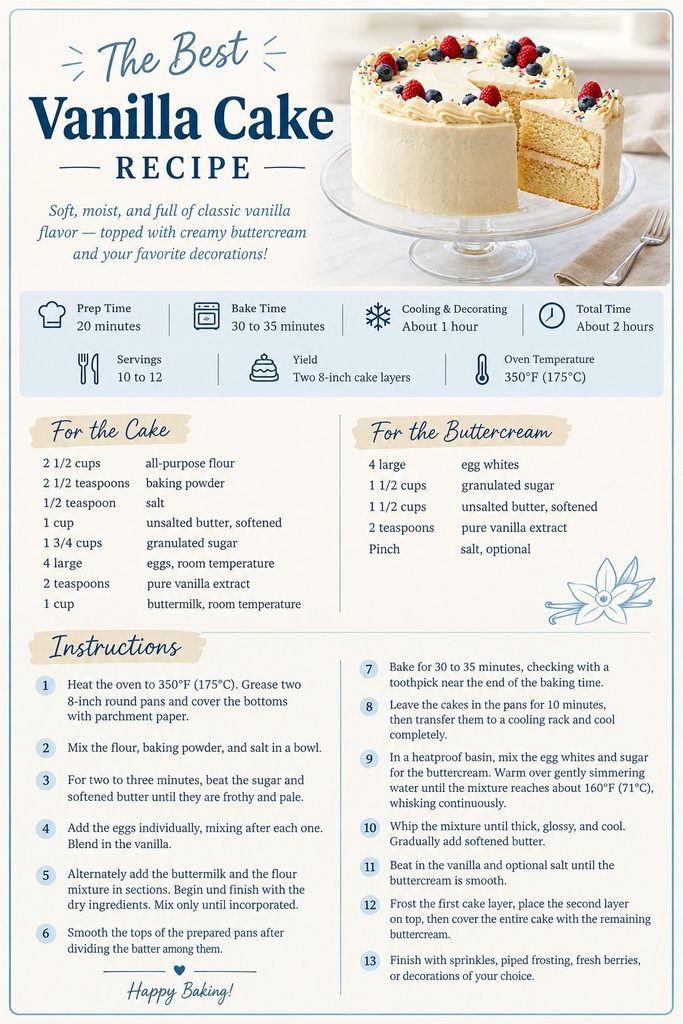 The Best Vanilla Cake Recipe