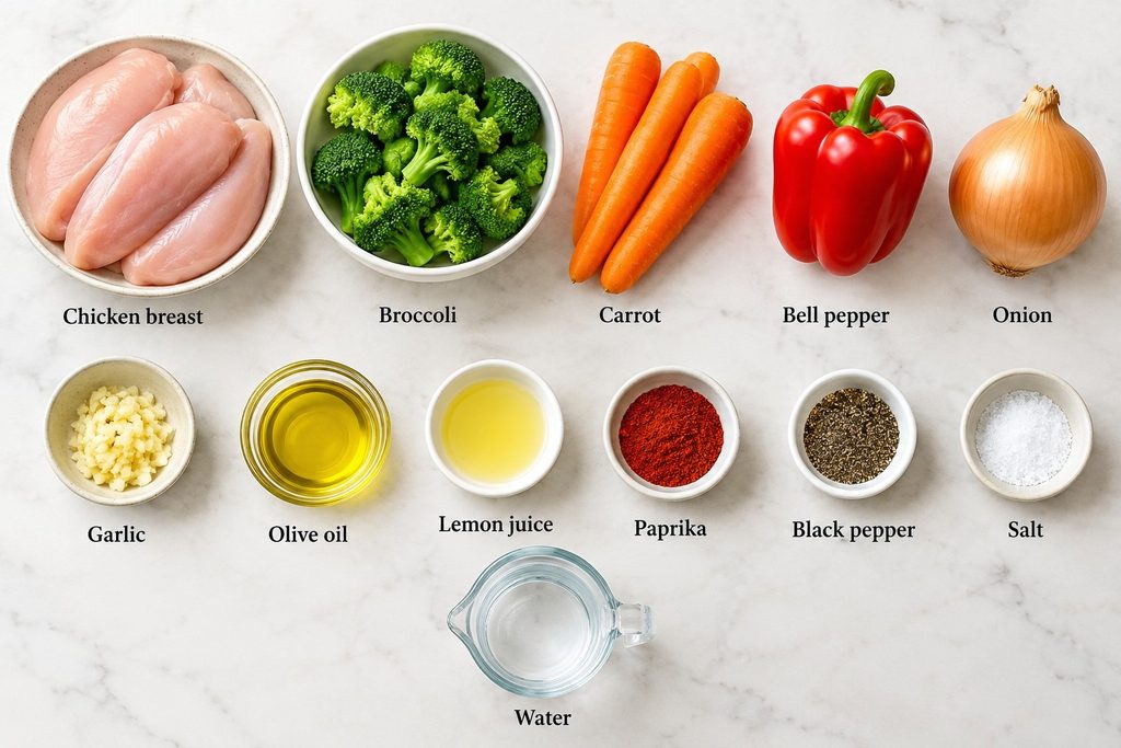 Ingredients for Easy Diet Meal