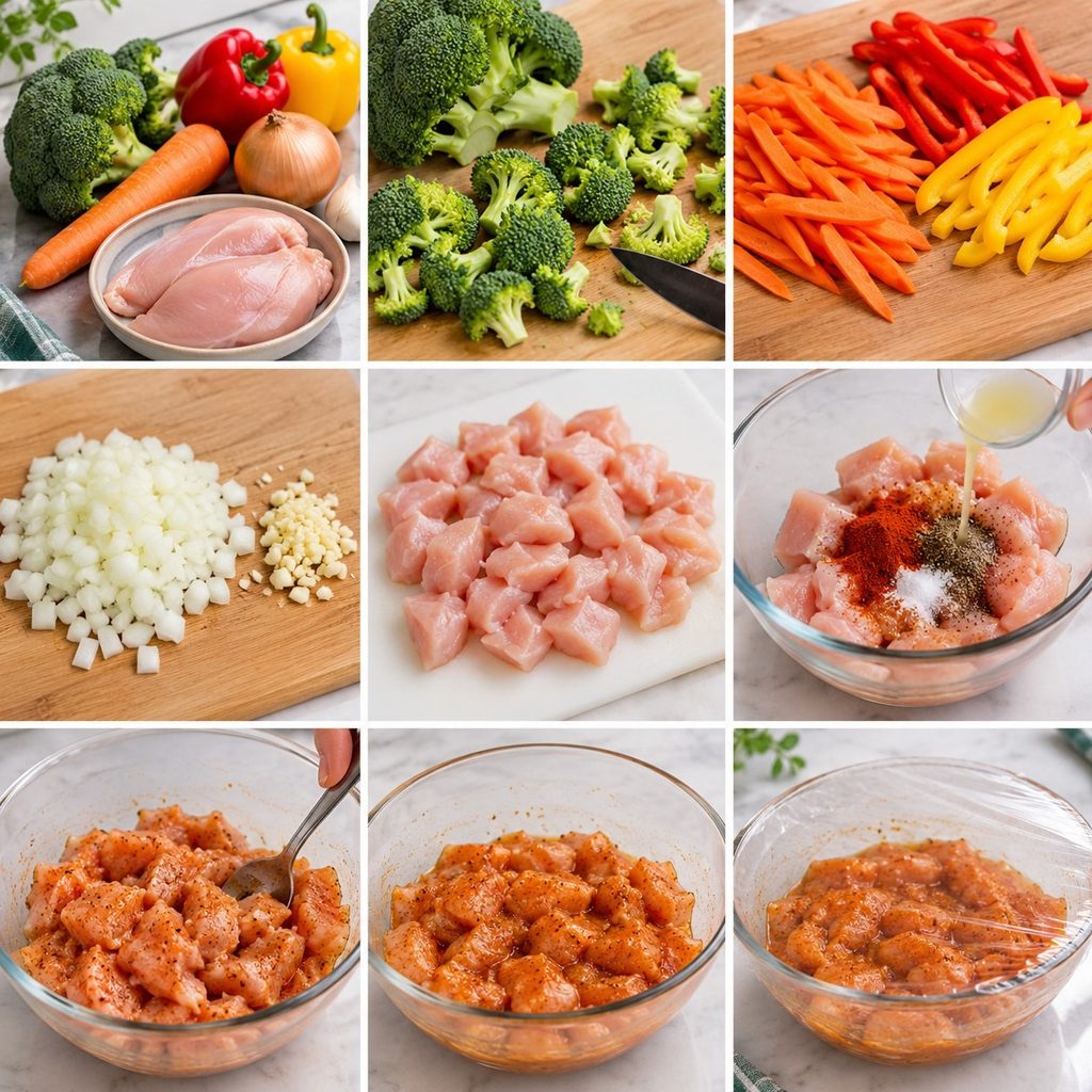 Prepare the Ingredients for easy diet meal