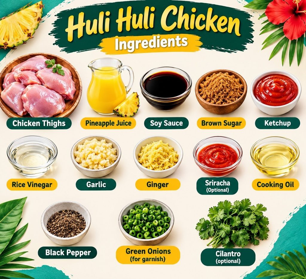 Ingredients for Huli Huli Chicken Recipe
