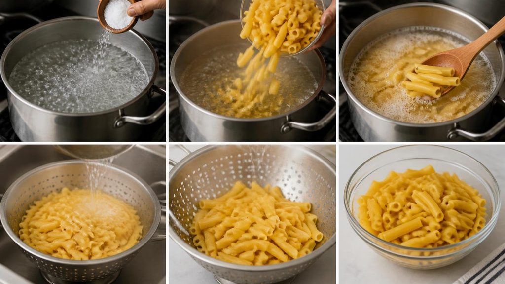 Cook the Pasta for making baked ziti recipe