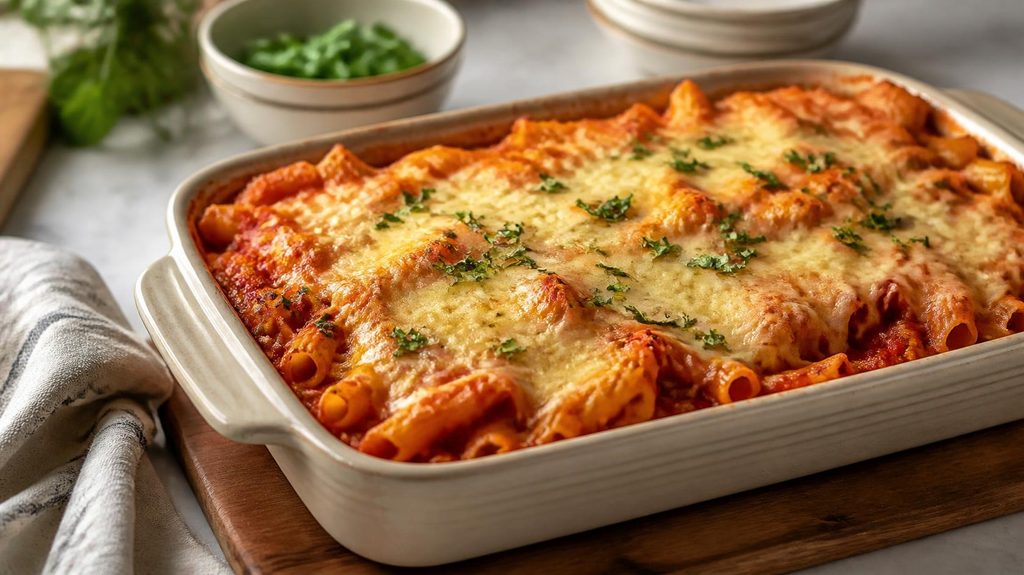 Serve baked ziti recipe