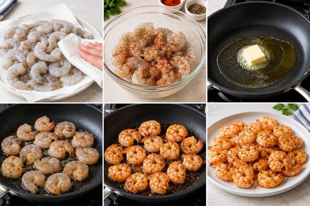 Season and Cook the Shrimp