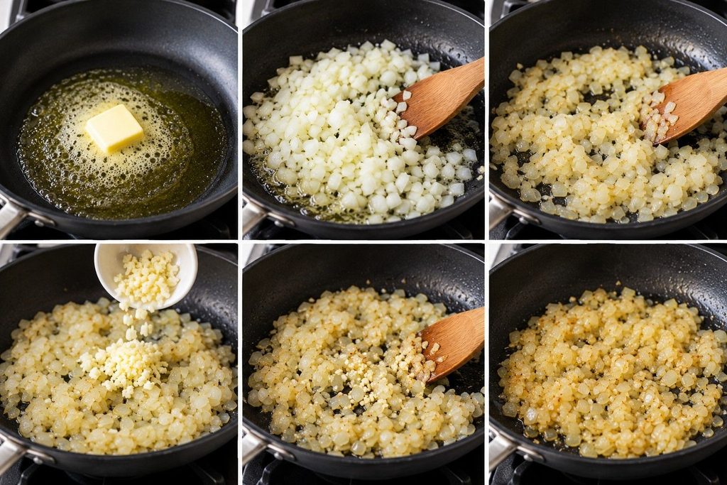 Sauté the Garlic and Onion